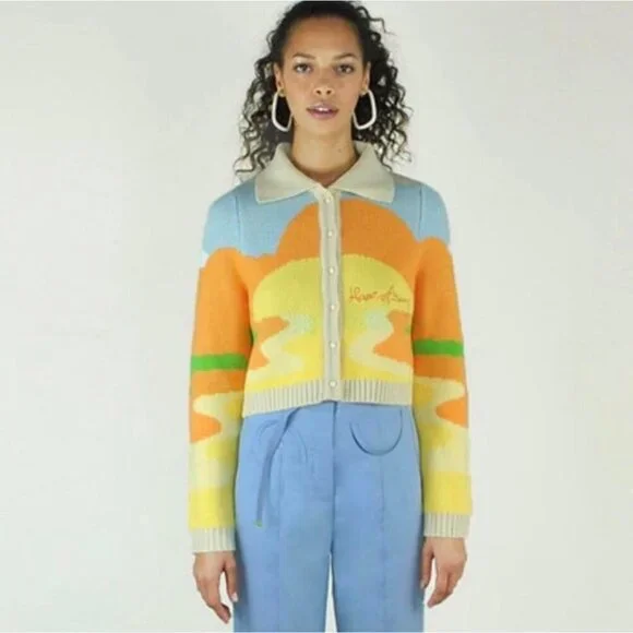 House Of Sunny Day Tripper Jacquard Cardigan - Picture 2 of 10